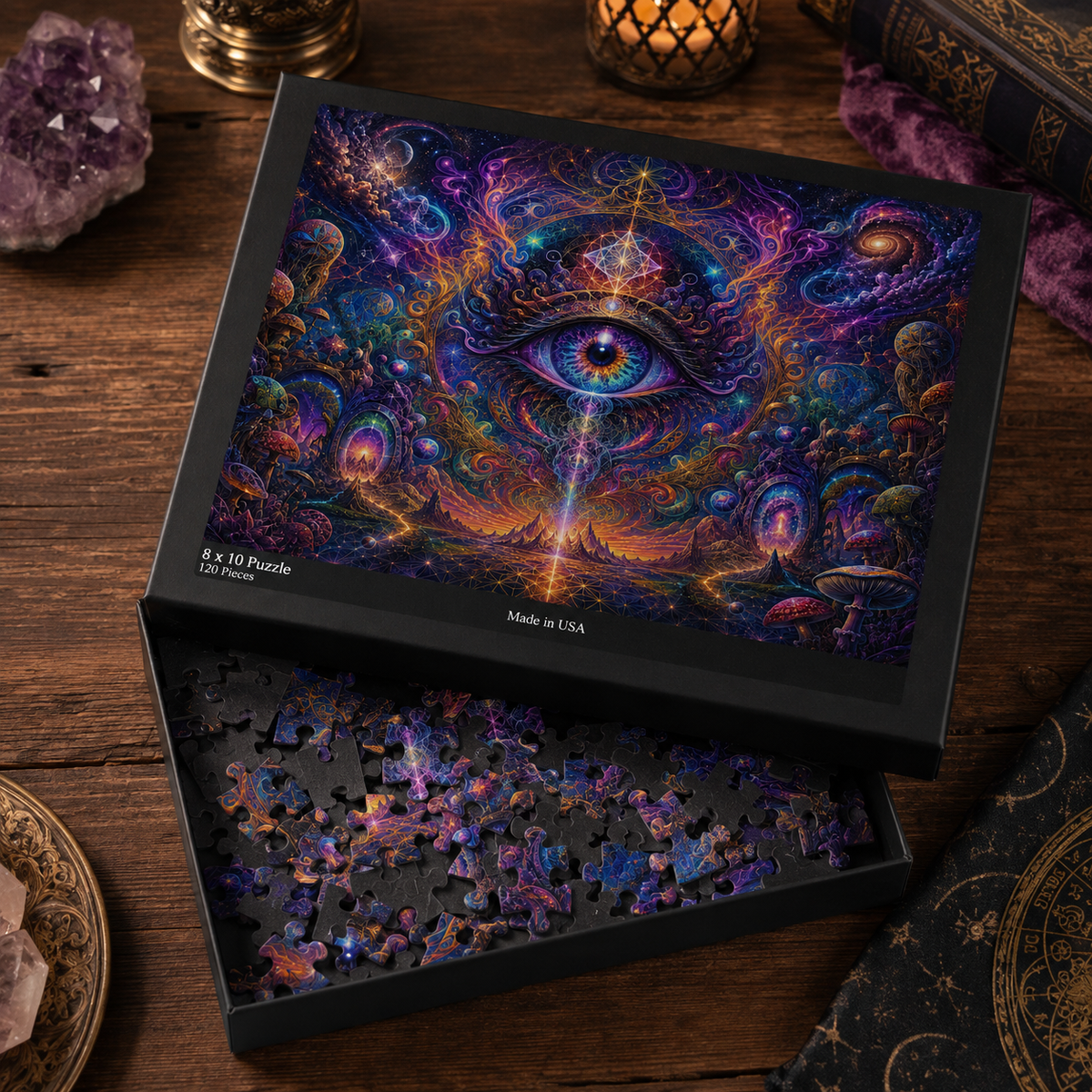 The Watcher Between Worlds ✦ 16 x 20 in ✦ Visionary Art Puzzle ⌾ 500 Pieces