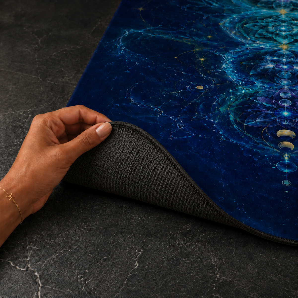 Sacred Current ✦ Water Element Flow Yoga Mat