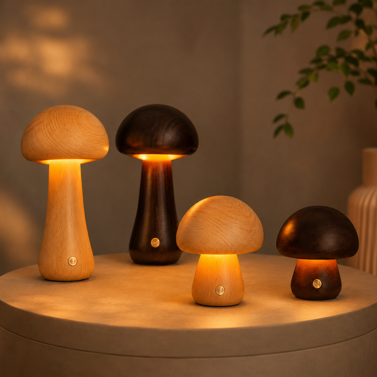 The Mushroom Glow Lamp ✦ Rechargeable Bedside Light