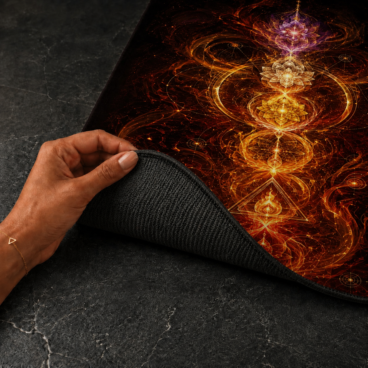 The Living Flame ✦ Fire Element Flow Yoga Mat