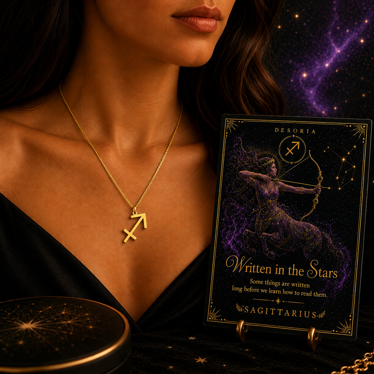 Written in the Stars ✦ Sagittarius Zodiac Necklace