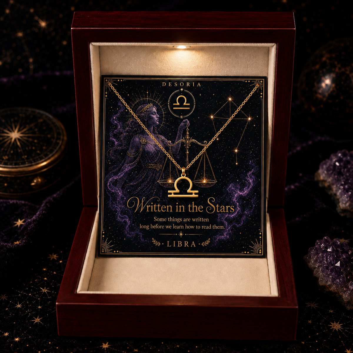 Written in the Stars ✦ Libra Zodiac Necklace