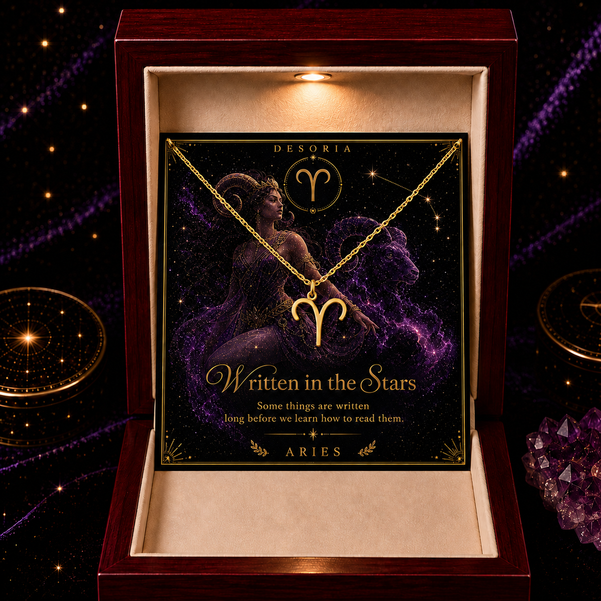Written in the Stars ✦ Aries Zodiac Necklace