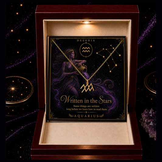 Written in the Stars ✦ Aquarius Zodiac Necklace