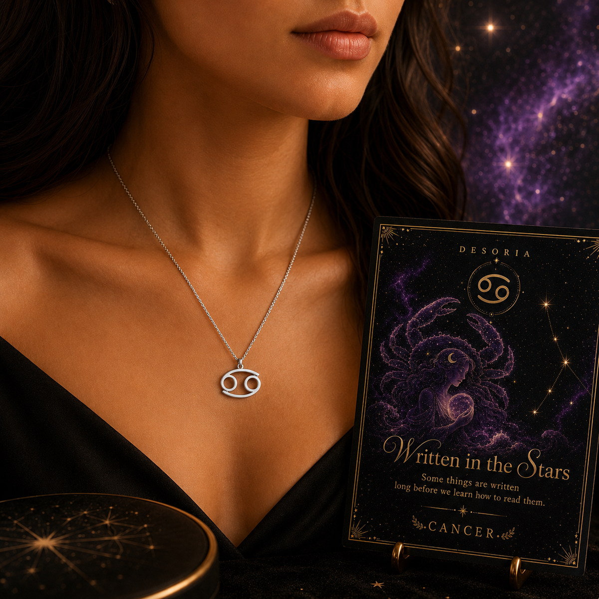 Written in the Stars ✦ Cancer Zodiac Necklace
