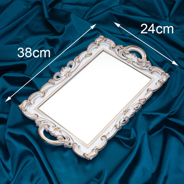 Old-World Mirror Vanity Tray ✦ Vintage Style Decor