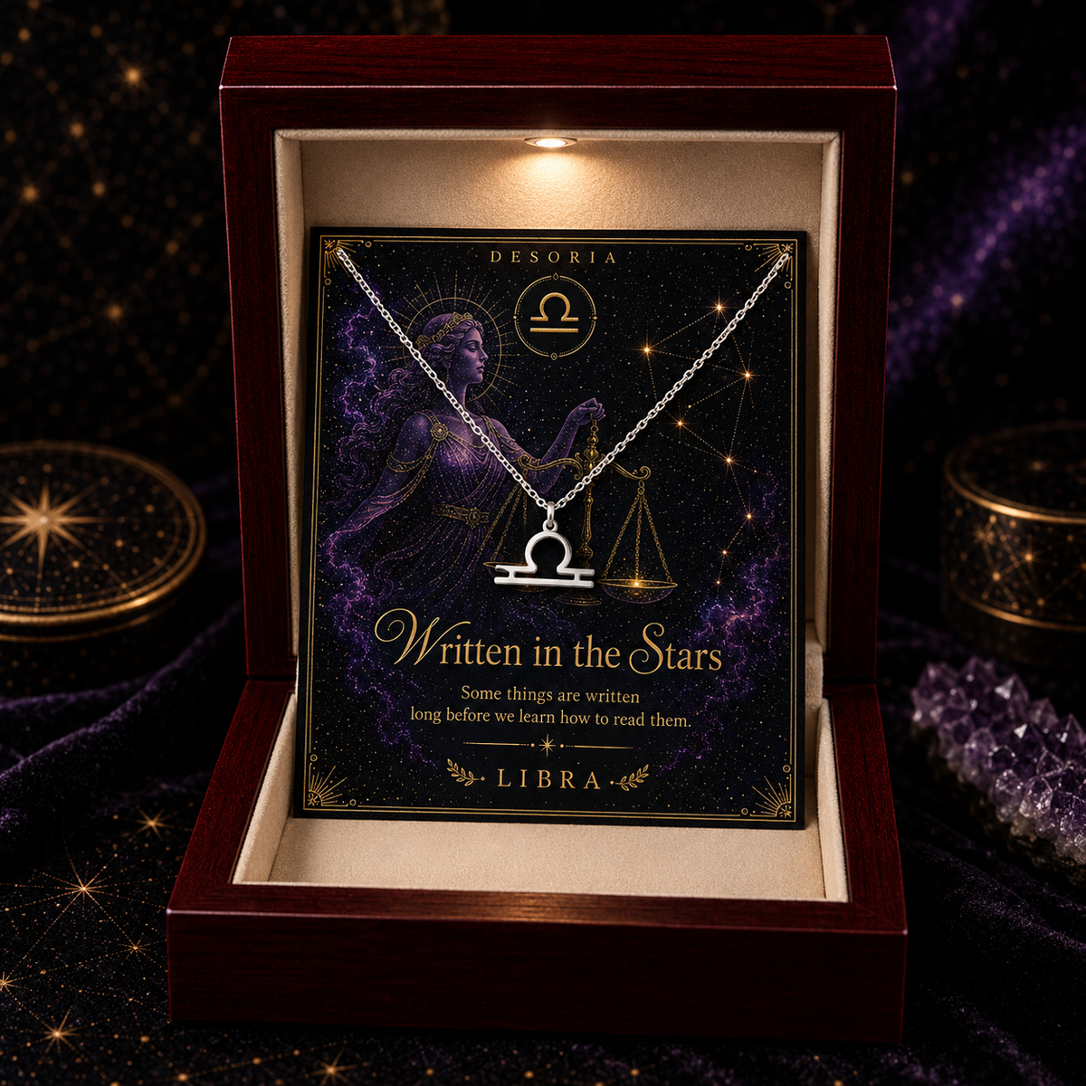 Written in the Stars ✦ Libra Zodiac Necklace