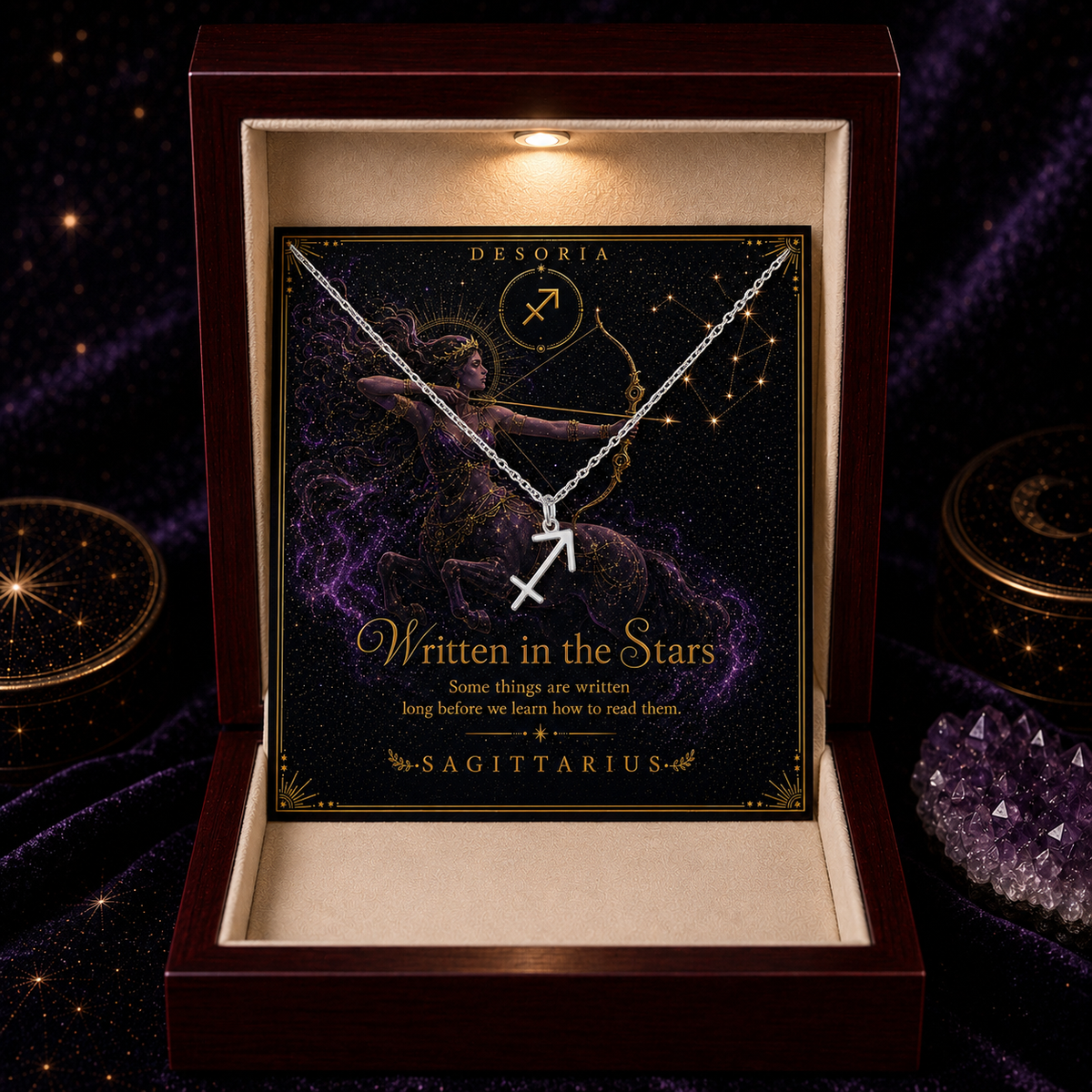 Written in the Stars ✦ Sagittarius Zodiac Necklace