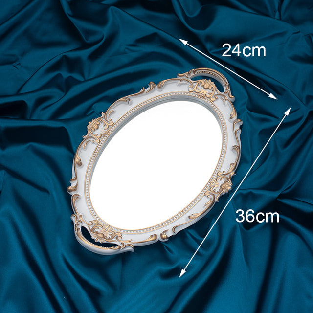 Old-World Mirror Vanity Tray ✦ Vintage Style Decor