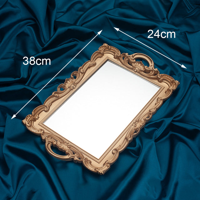 Old-World Mirror Vanity Tray ✦ Vintage Style Decor