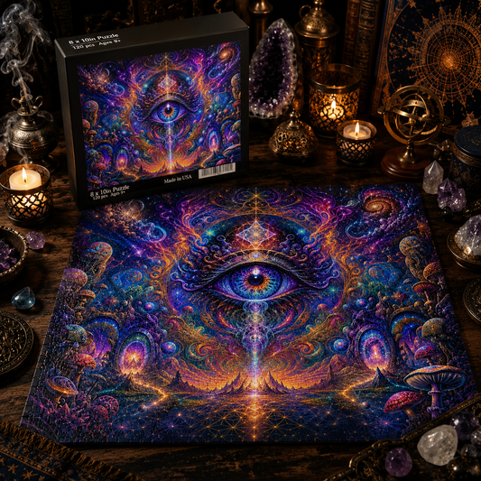 The Watcher Between Worlds ✦ 16 x 20 in ✦ Visionary Art Puzzle ⌾ 500 Pieces