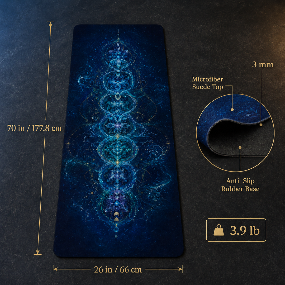 Sacred Current ✦ Water Element Flow Yoga Mat