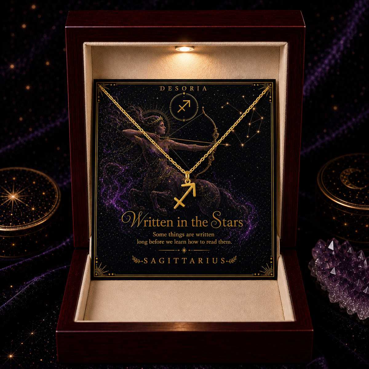 Written in the Stars ✦ Sagittarius Zodiac Necklace