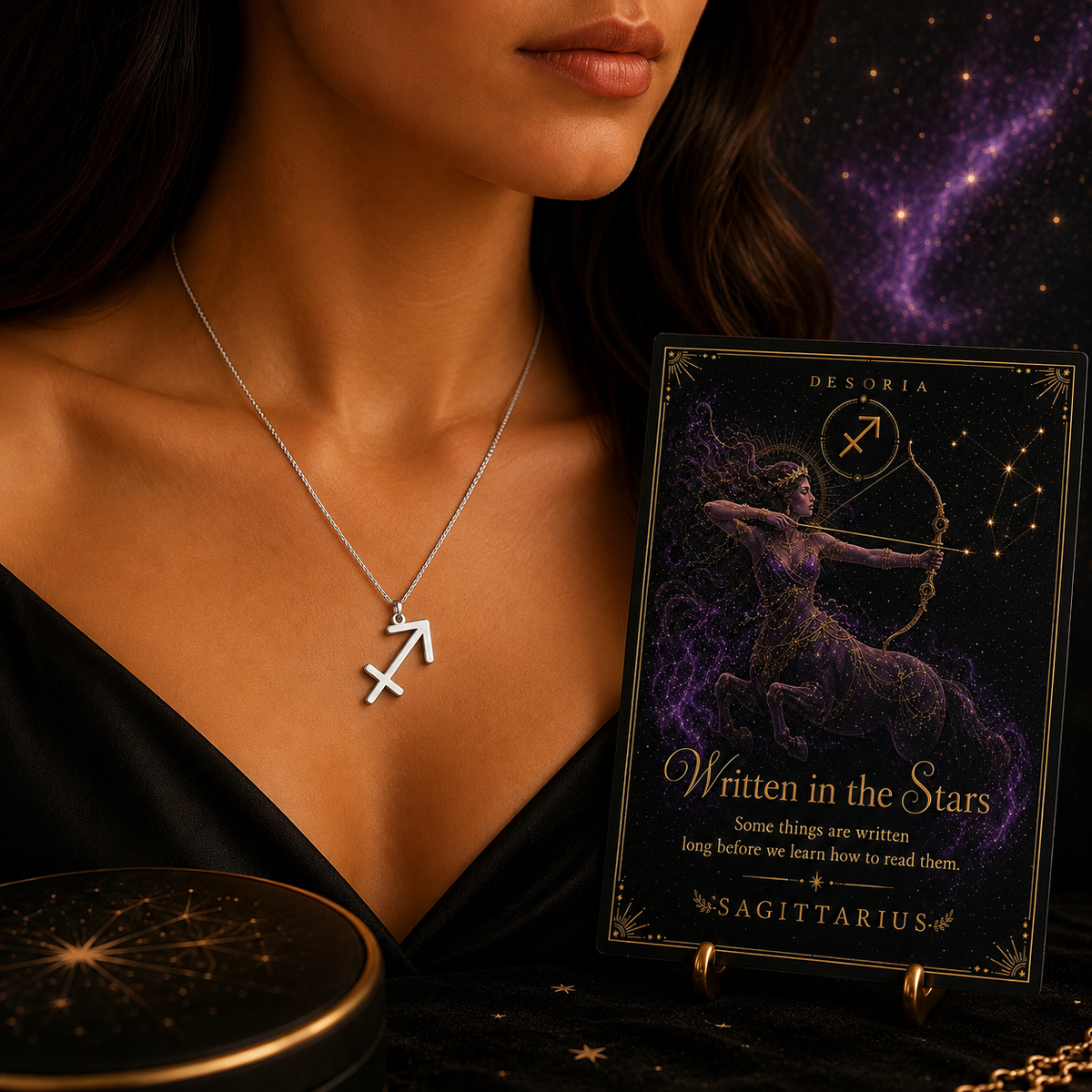 Written in the Stars ✦ Sagittarius Zodiac Necklace