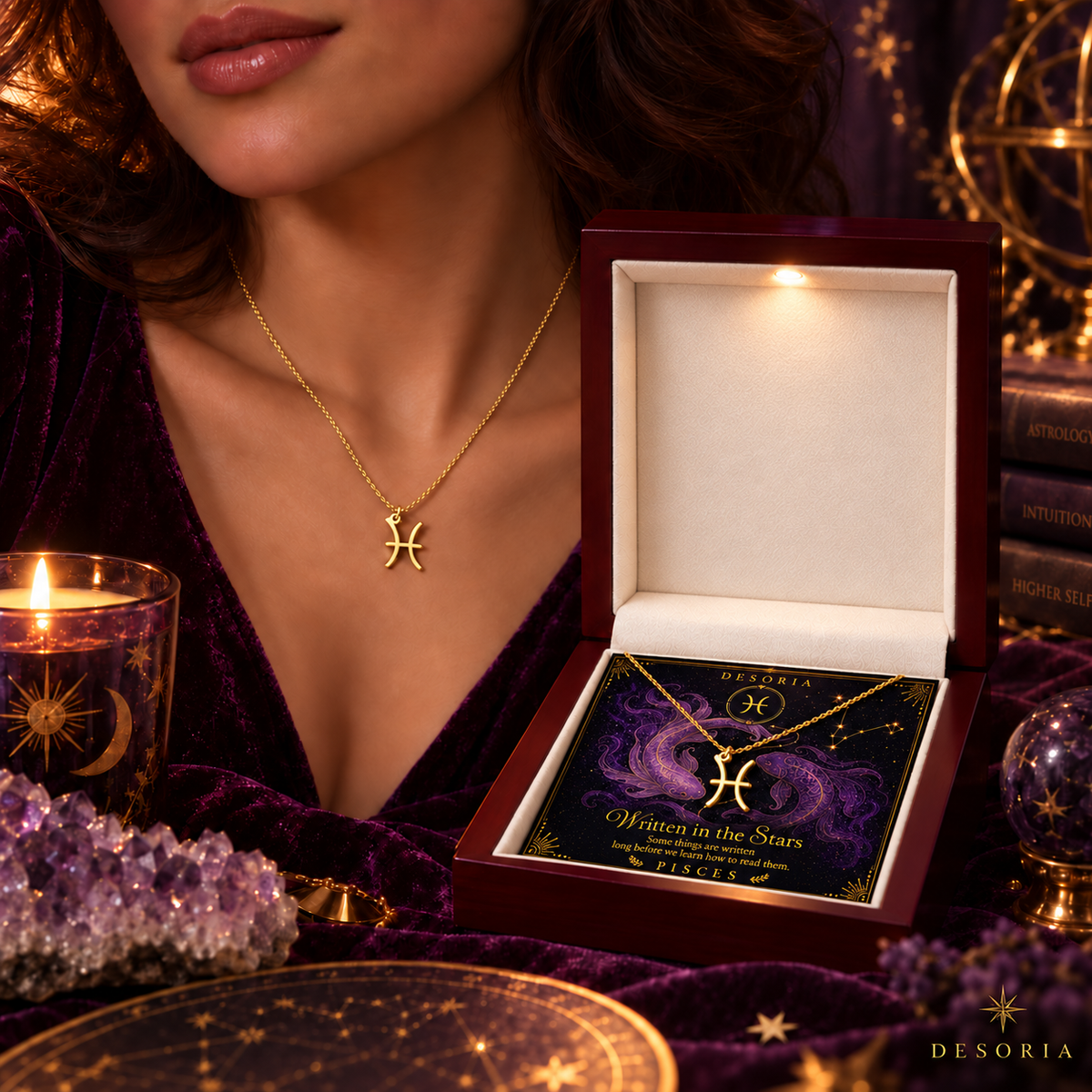 Written in the Stars ✦ Pisces Zodiac Necklace
