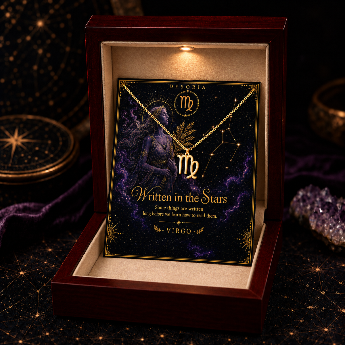 Written in the Stars ✦ Virgo Zodiac Necklace