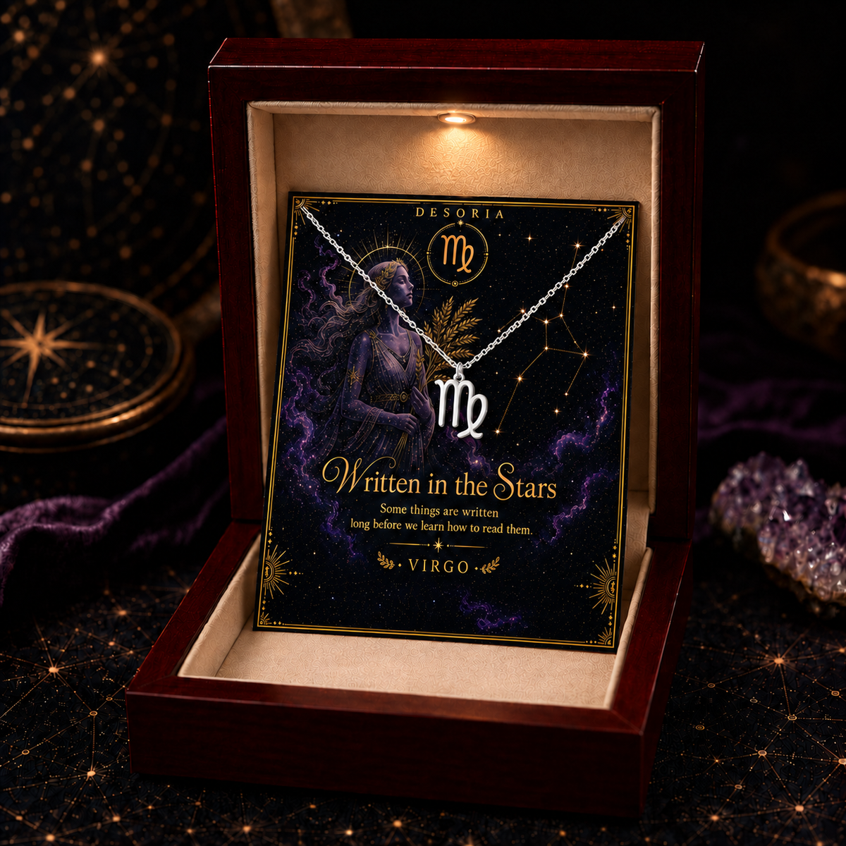 Written in the Stars ✦ Virgo Zodiac Necklace