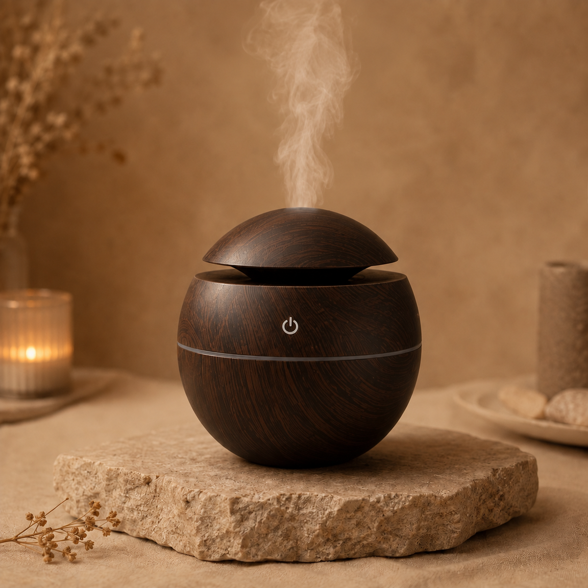 Wood Grain Aroma Diffuser & Ambient Light