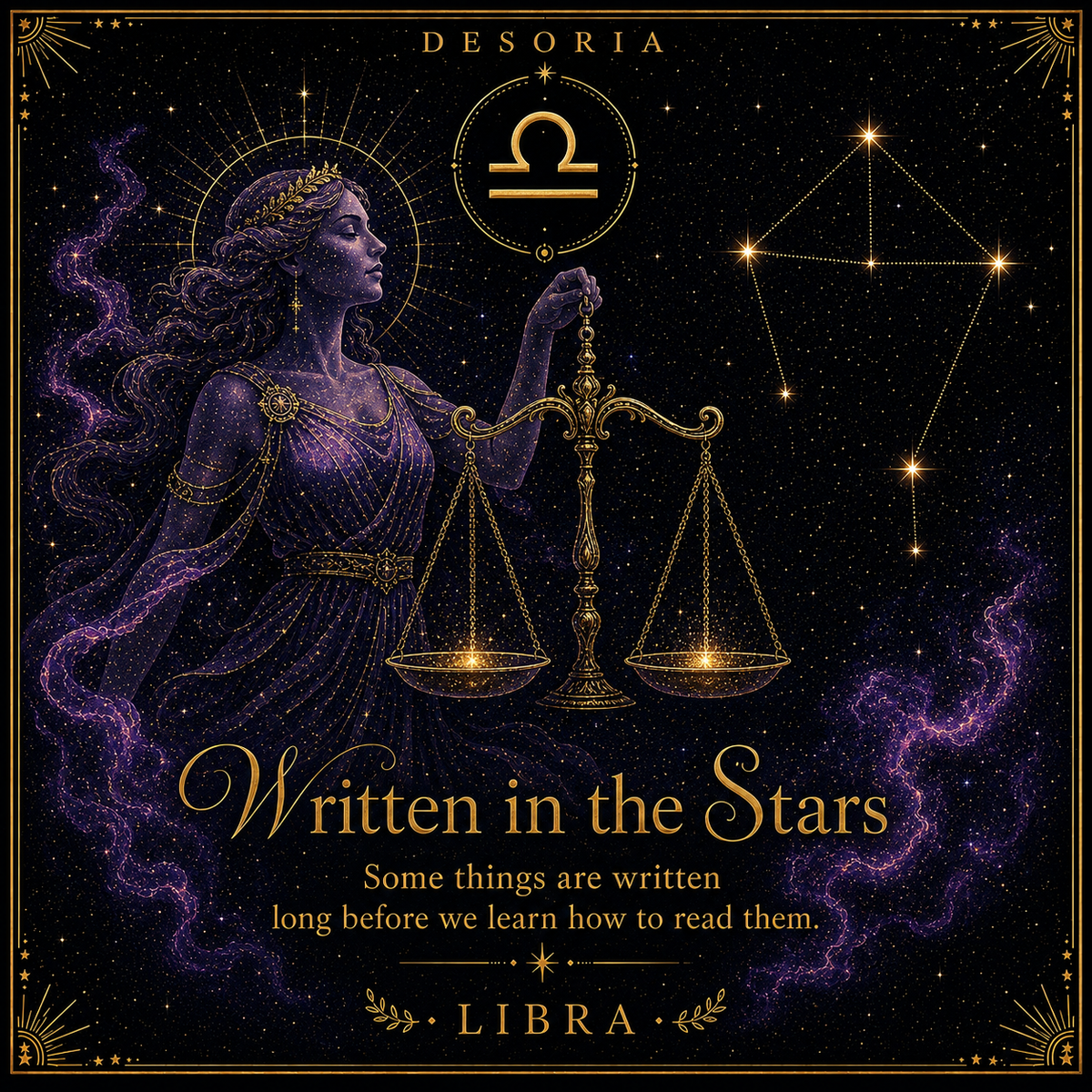 Written in the Stars ✦ Libra Zodiac Necklace