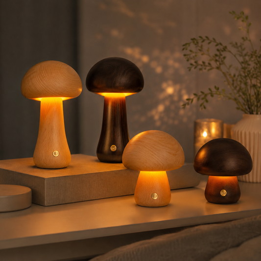 The Mushroom Glow Lamp ✦ Rechargeable Bedside Light
