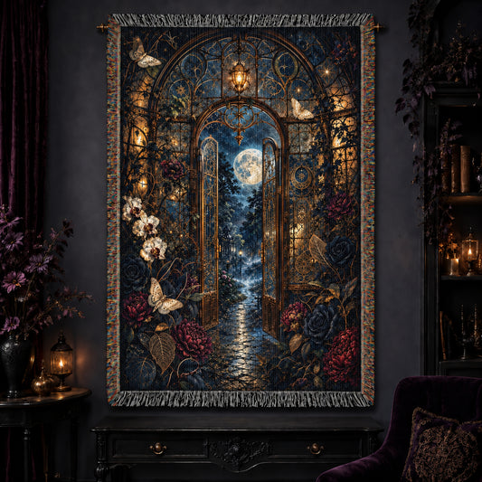 The Midnight Conservatory ✦ 100% Cotton Heirloom Woven Blanket