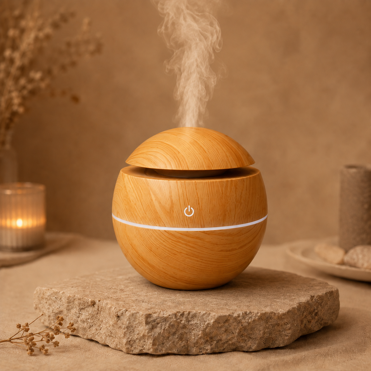 Wood Grain Aroma Diffuser & Ambient Light