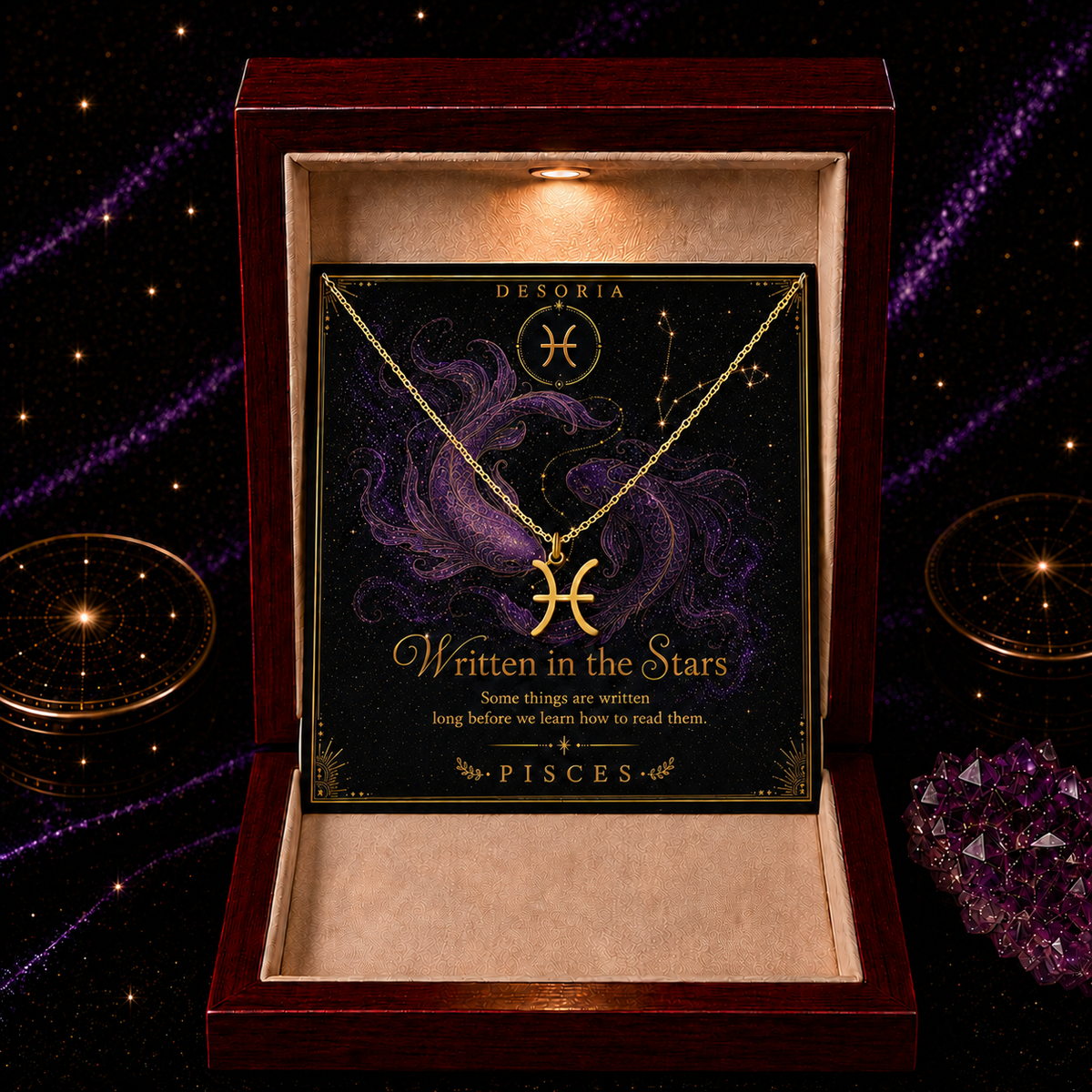 Written in the Stars ✦ Pisces Zodiac Necklace
