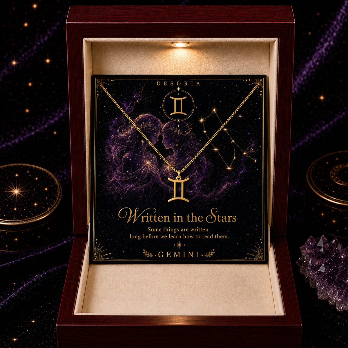 Written in the Stars ✦ Gemini Zodiac Necklace