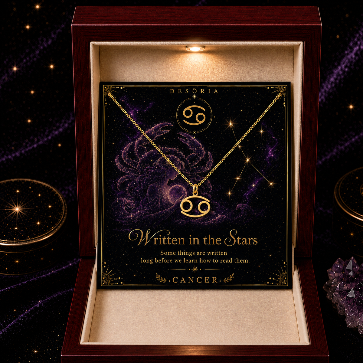 Written in the Stars ✦ Cancer Zodiac Necklace