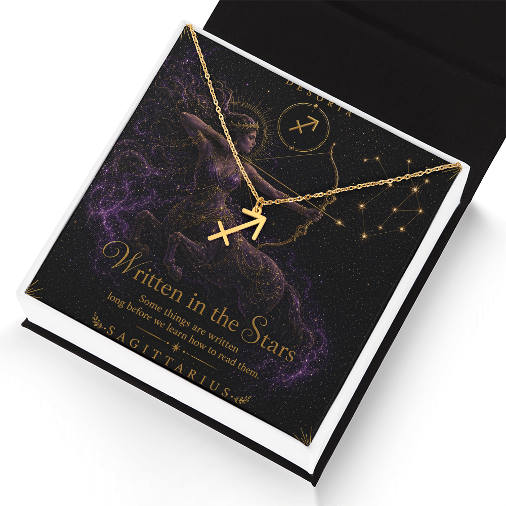 Written in the Stars ✦ Sagittarius Zodiac Necklace