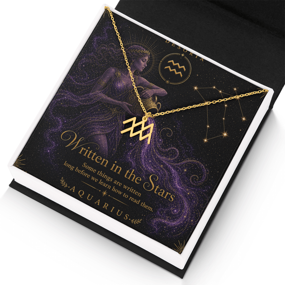 Written in the Stars ✦ Aquarius Zodiac Necklace